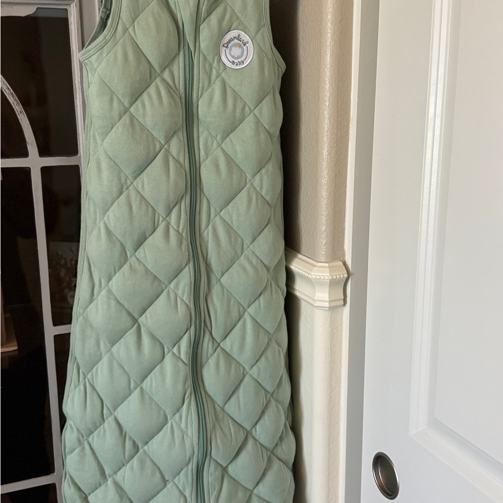 Green Quilted Sleeveless Vest